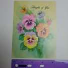 Heartland Classic Springtime Greeting Card Thoughts of You Pansy Flowers