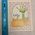 Note Card Blank Inside Leanin Tree Mary C Furch Illustration Egg Basket, Flowers