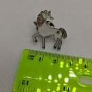 Unicorn Pony Metal Enamel Push Pin White w/ Star Symbol, Green/Pink Hair