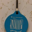 AHA Jump Rope For Heart Blue Flex Plastic Zipper Pull Charm 2.7cm