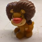 Tan/Brown Lion w/ Big Red Nose 2" Tall Plastic Figurine Toy