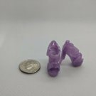 12" Curve Foot Fashion Doll Pearly Purple High Heel Heart Sandal Shoe Pair
