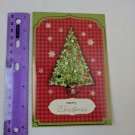 Paper Craft International Greetings Christmas Holiday Card Tree Green & Red