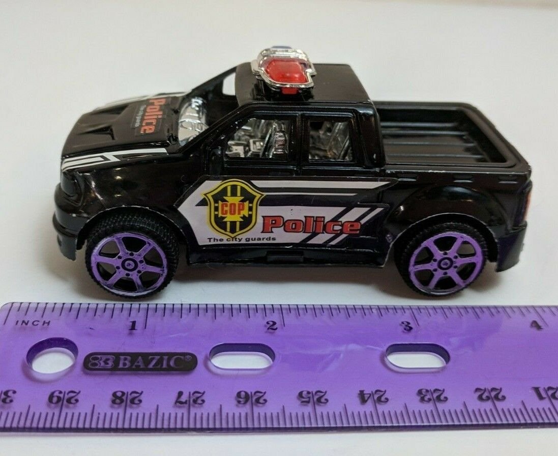 Police COP The City Guards Police Truck Pull-back Toy Vehicle 3.5" Long