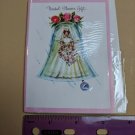 VTG Mini Bridal Shower Gift Card New in Wrapper Bride in Bell