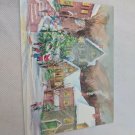 PVA Paralyzed Veterans Christmas Holiday Card Unused VTG Village Scene, Santa