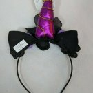 Unicorn Horn Headband Costume Accessory Black & Purple 6"x5" Band + 4.5" Horn