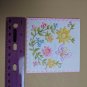 VTG Mini Gift Card White Pink Yellow Green Rickrack Floral Butterfly