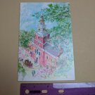 Famous Artists Studios Greeting Card VTG Happy Anniversary Liberty Hall USA