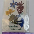 Columbus WI Souvenir Magnet Real Dried Flowers from The Flower Farm Mequon WI
