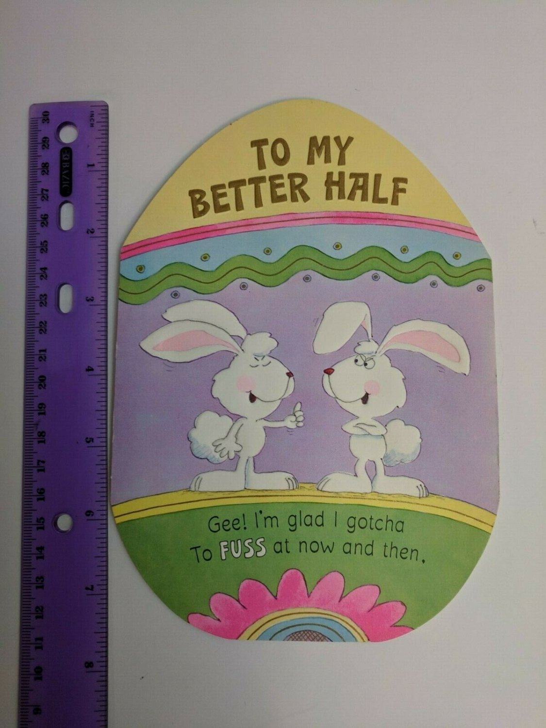 Vintage Ambassador Fold-out Easter Greeting Cards To My Better Half Bunnies