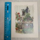 Blank Note Card Flower Garden Work Bench Gina B. Designs/Christine Kenny