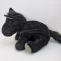 Floppy Black/Gray Pony Horse Plush Stuffed Animal 12" Long USED