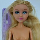 11.5" Fashion Doll Blonde Blue Eyes Gray Eyeshadow Nude for Redress