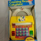 Fisher-Price Counting Beads Calculator 1992 Math Toy *READ* #2086
