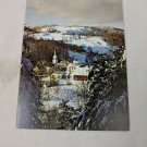 Christmas Originals Holiday Card Unused Vintage 1980s Snowy Village in Valley