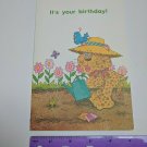 Current Inc 1983 Pop-up Birthday Card Leopard Cheetah Watering Garden Unused