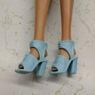 Barbie Doll Shoes Light Blue Heels Pumps, B on bottom, fits Fashionistas