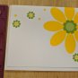 Current Inc Yellow & Green Daisy Flowers on White Blank Note Card Unused