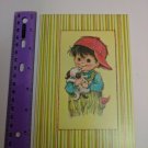A Sunshine Card Bright Eyes Vintage Unused Get Well Card Boy w/ Puppy