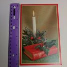 Christmas Vintage 1970's Card *USED* White Candle & Red Bible