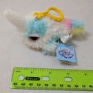 Applause Narwhal Mini Plush Keychain 3" Blue/Yellow/Pink/White Very Soft! NWT