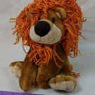 Aurora World JAZZY the LION with Orange YARN HAIR Plush Stuffed Animal 9" Tall