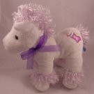 Kids of America Corp Pony/Horse 8" Plush White & Lavender w/ Christmas Stocking