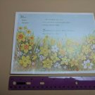 VTG Famous Artists Studios Daffodil Field 8.5"x6.5" w/ center fold line