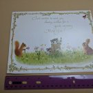 VTG Famous Artists Studios Raccoons Squirrel Bunny 8.5"x6.5" w/ center fold line