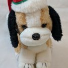 Midwestern Home Products Puppy Dog Plush 9" Stuffed Animal Christmas Santa Hat