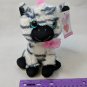 CS Int Valentine's Day Zebra White Black Pink Big Glitter Eyes Plush Toy 7" NWT