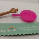 11.5" Fashion Doll Kitchen Accessory Pink Skillet Pan Barbie size NO DOLL