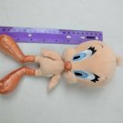 Six Flags Theme Park TWEETY BIRD Peach, Metallic Orange 9" Plush Stuffed Animal