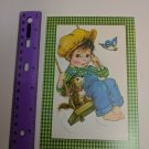 A Sunshine Card Sunny Days Vintage Unused Get Well Card Boy w/ Puppy on Swing
