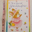 American Greetings Happy Easter to Granddaughter Unused Vintage Bunny Girl