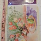 Starbright Cards Thank You Card 6 Pack Tulips & Pear on Plate