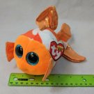 6” Ty Beanie Boos SAMI  Orange & White Polka Dot Fish Plush