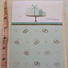 Carlton Cards Newlyweds Wedding Card Unused Aqua White Silver
