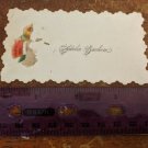 Victorian Calling Card for Adelia Zachow, Scalloped Edges, partial sticker