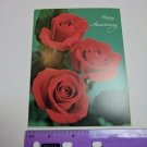 Happy Anniversary VTG Greeting Card Unused Red Roses