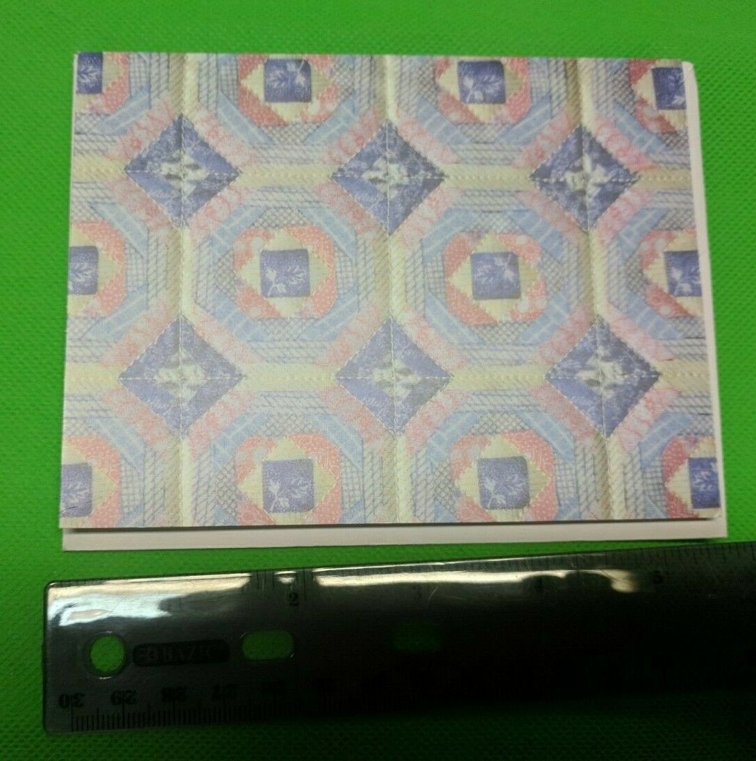 Current Inc Patchwork Quilt Pineapple Blank Note Card Unused Jan Dalton Design