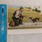 Purina Pets for People Blank Note Card Robert Gunn Fishing Man & Dog