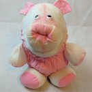 Vintage Russ Berrie Pink Pig Puffalump Stuffed Animal READ-NEEDS TLC