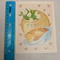 Note Card Blank Inside Leanin Tree Mary C Furch Illustration Bread, Daisies