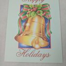 PVA Paralyzed Veterans Christmas Holiday Card Unused VTG Bell Happy Holidays