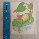 Get Well Card Frog on Lilypad Flat On Your Back? CUTE!