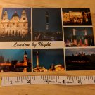 London by Night Various Landmarks Colourmaster Vintage Postcard UK Unused