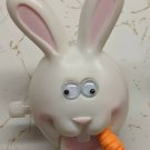 Hallmark Pin Easter Vintage WIND UP BUNNY Rabbit Googly Eyes Holiday Brooch 1987
