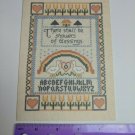 There shall be showers of blessings Note Card w/ Cross Stitch Sampler Pattern